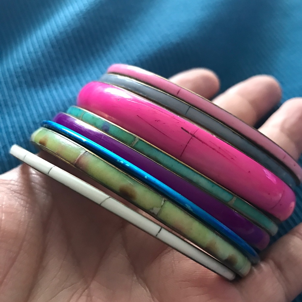 Multi Color Bangle Bracelets - image 4